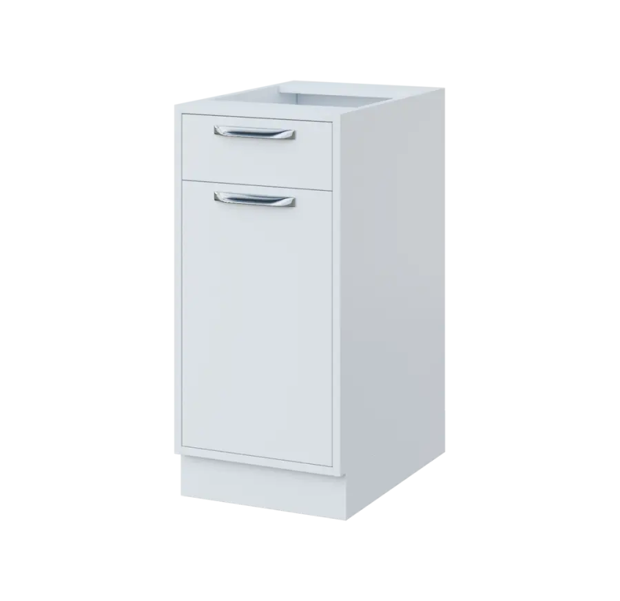 QS - 4DZ spodní skříňka, 1-dveřová/zásuvka, levá, 900x400x600, bílá